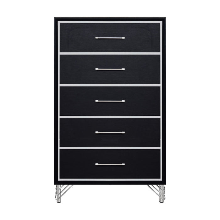Ava - 5 Drawer Chest - Ebony