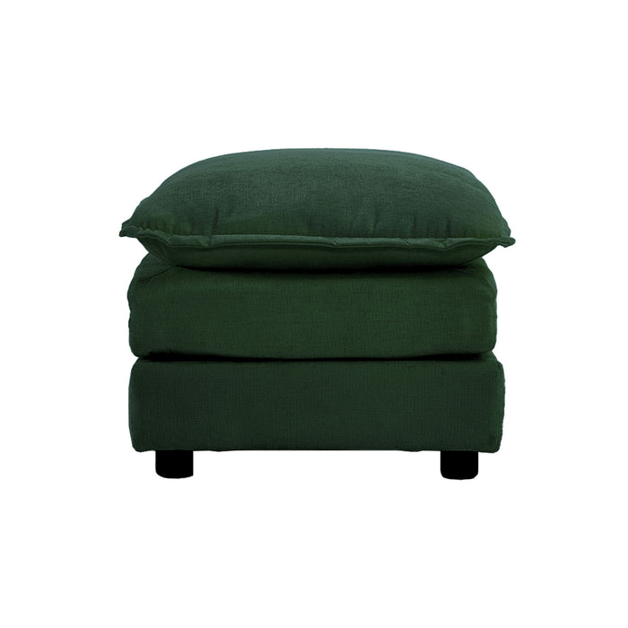 Chenille Fabric Ottomans Footrest To Combine With 2 Seater Sofa, 3 Seater Sofa And 4 Seater Sofa - Green Chenille