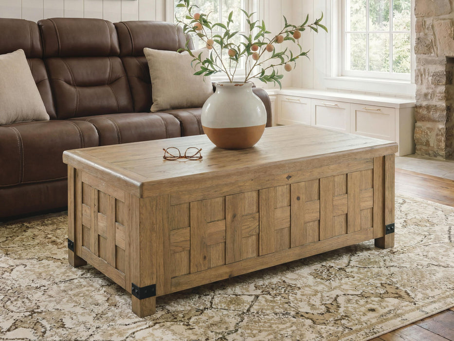 Ridgester - Lift Top Cocktail Table - Light Brown Signature Design by Ashley®