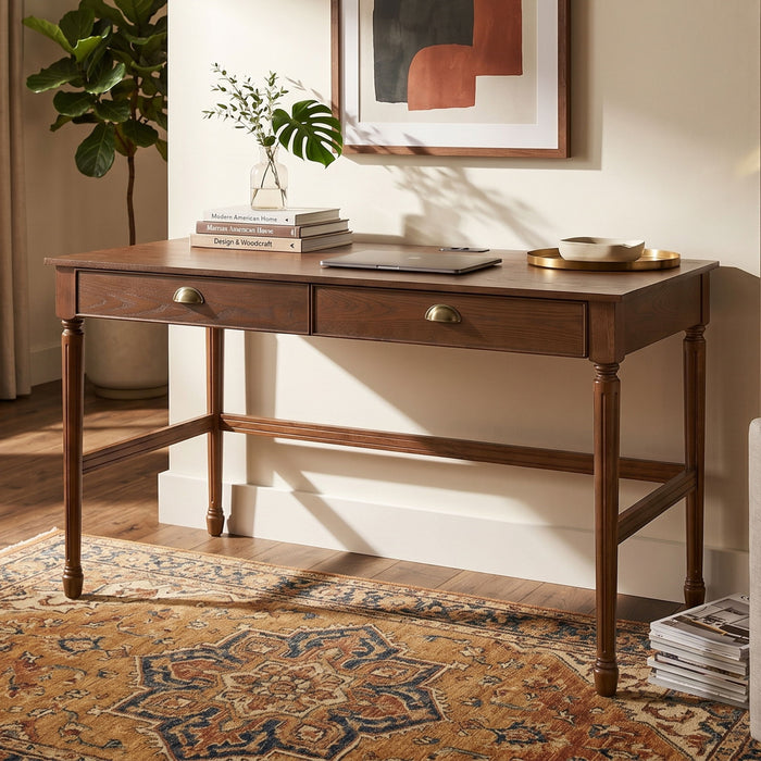 Modern Writing Desk With Drawers For Home Office Noble House