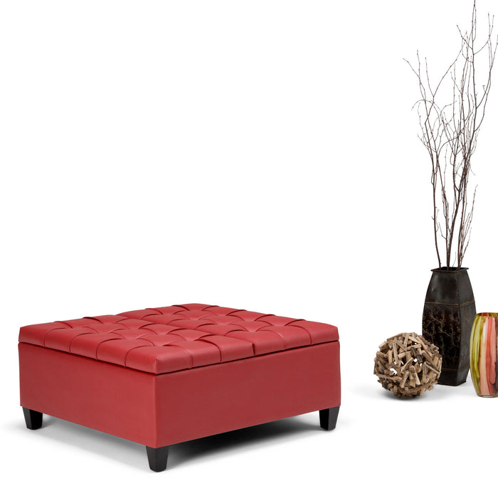 Harrison - Upholstered Coffee Table Storage Ottoman Simpli-Home