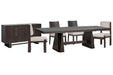 Tauren - 6 Piece Extendable Double Pedestal Dining Table Set Magnussen Furniture