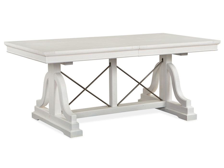 Heron Cove - Trestle Dining Table Top - Chalk White Magnussen Furniture