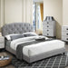 Button Tufted Bed With Nailhead Trim Home Essentials