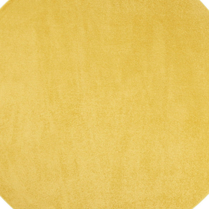 8' X 8' Round Non Skid Indoor / Outdoor Area Rug - Yellow