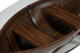 Beaufort - Oval Cocktail Table With Base And Glass Top - Dark Oak Magnussen Furniture