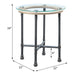 Brantley - End Table - Clear Glass & Sandy Gray ACME