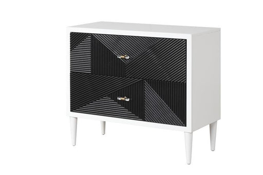 Dubni - Accent Table - White & Black ACME