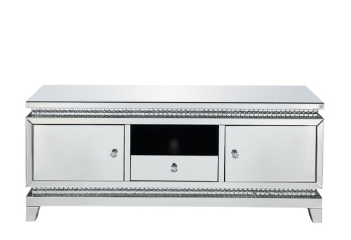 Lotus - TV Stand - Mirrored, Faux Ice Cube Crystals ACME