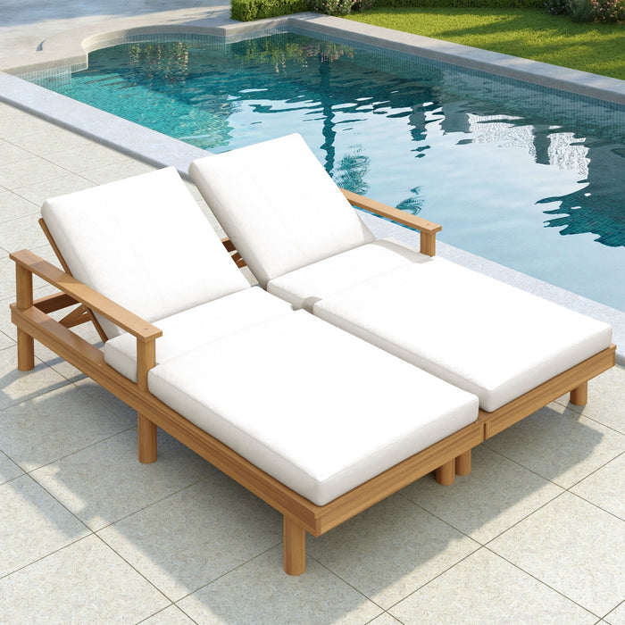 5 Position Adjustable Outdoor Chaise Lounge Hearth and Haven