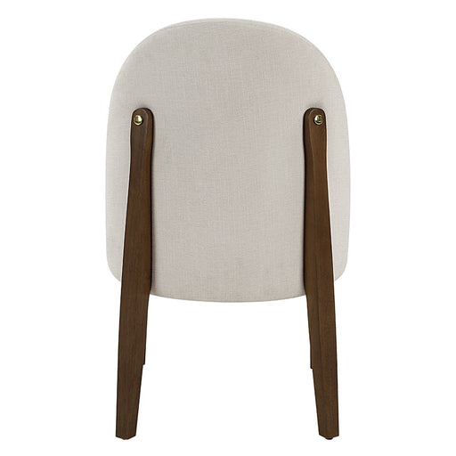 Gamarya - Side Chair (Set of 2) - White Fabric & Oak ACME