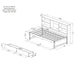 Bed Frame With Side Bookshelves, 2 Drawers, And Built In USB Port Home Essentials