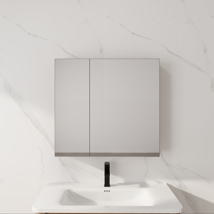 29.63" Wall Mounted Cabinet With Adjustable Shelves Storage Cabinet For Bathroom - Imitative Oak Home Essentials