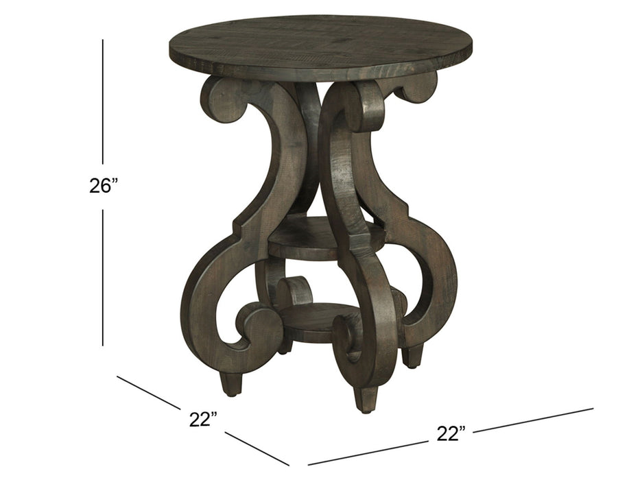 Bellamy - Round Accent End Table - Peppercorn Magnussen Furniture
