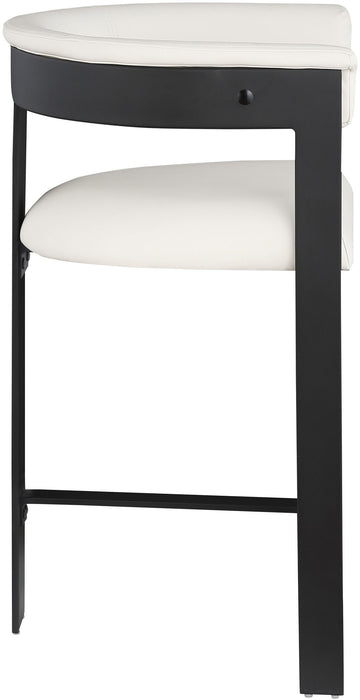 Romeo - Faux Leather Counter Stool With Black Base (Set of 2) Meridian Furniture