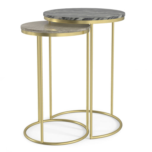 Ashley - 2 Piece Nesting Table - Gold Simpli-Home