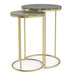 Ashley - 2 Piece Nesting Table - Gold Simpli-Home