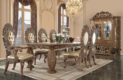 Constantine - Dining Table - Brown & Gold ACME