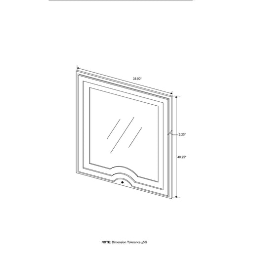 Isaiah - Mirror With Upholstered Frame And LED Lighting Global Furniture USA