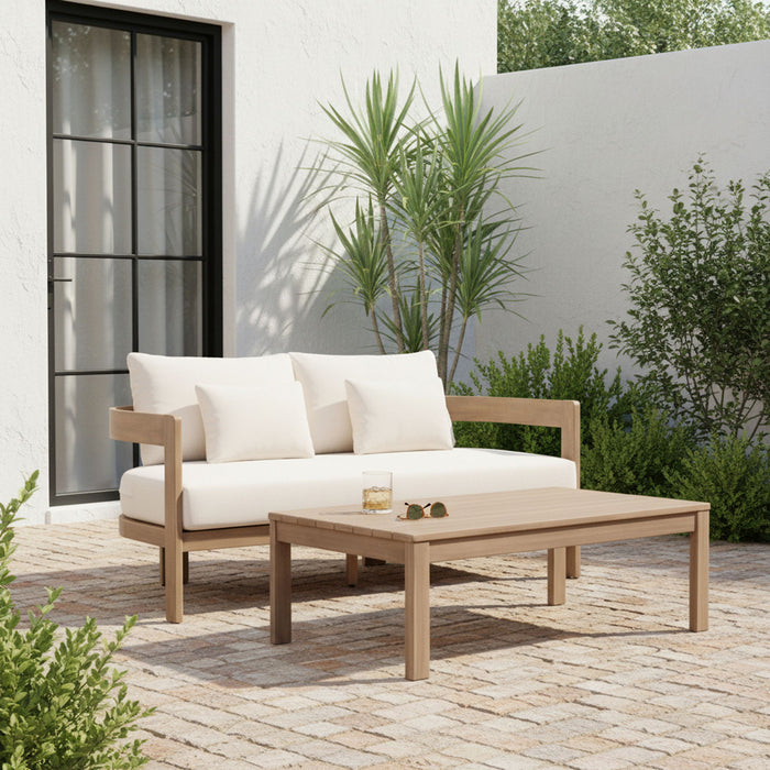 Newport - Water Resistant Fabric 65" Upholstered Outdoor Patio Loveseat Meridian Furniture