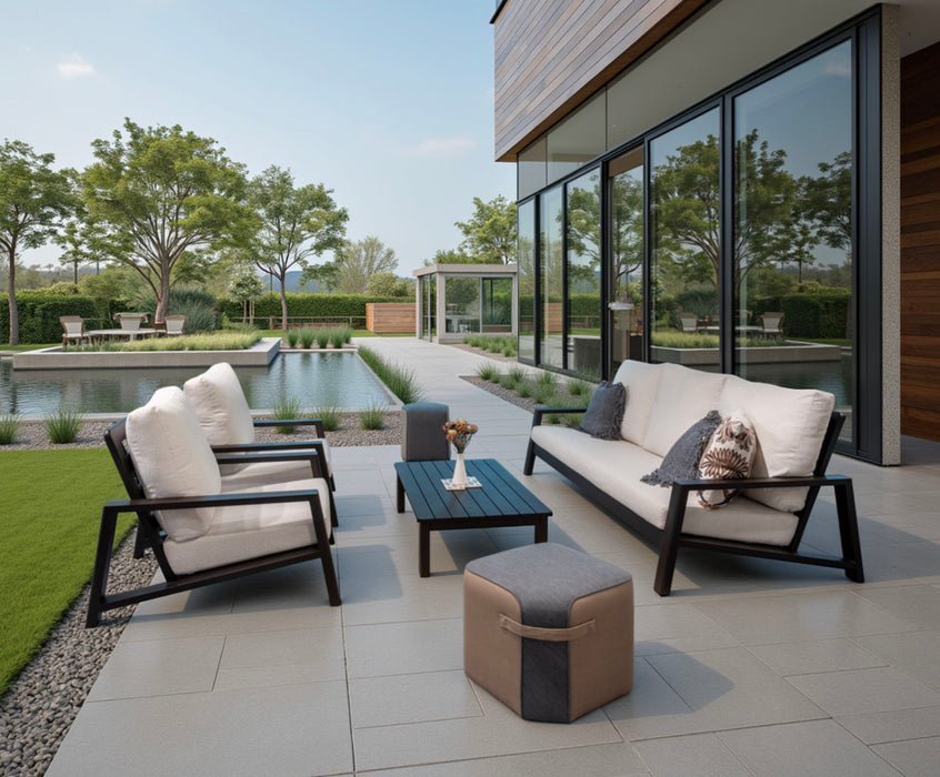 Verona - Seating Sofa - Dark Espresso / Gray / Off White Home Essentials