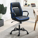 Ergonomic Office Chair With Armrests, Adjustable Design - Black / Blue Home Essentials