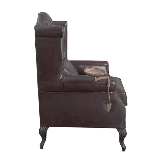 Pino - Accent Chair - Vintage Brown Top Grain Leather ACME