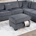 3 Piece Sectional Sofa With Reversible Chaise And USB Storage Ottoman Home Essentials