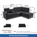 L - Shaped Sectional Sofa With Movable Left Chaise Home Essentials