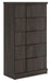 Shaehartin - Five Drawer Chest - Dark Brown Signature Design by Ashley®
