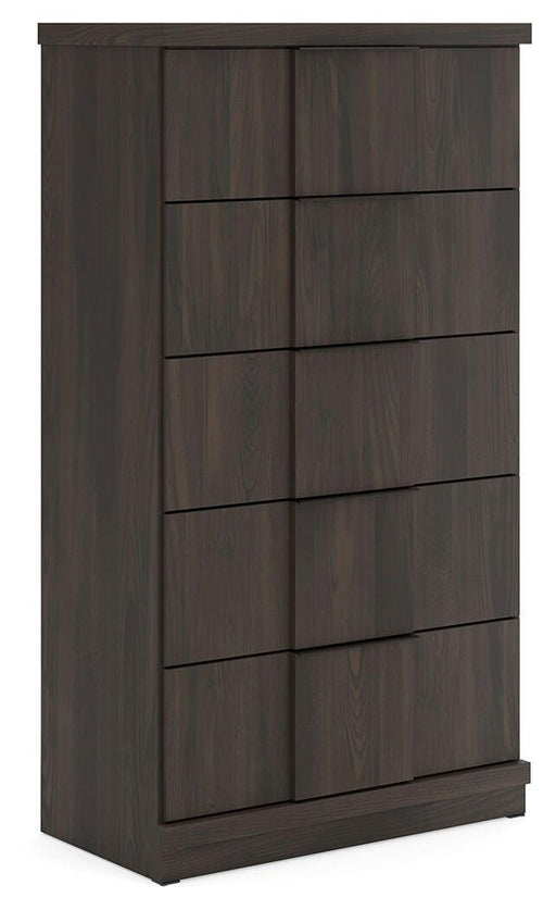 Shaehartin - Five Drawer Chest - Dark Brown Signature Design by Ashley®