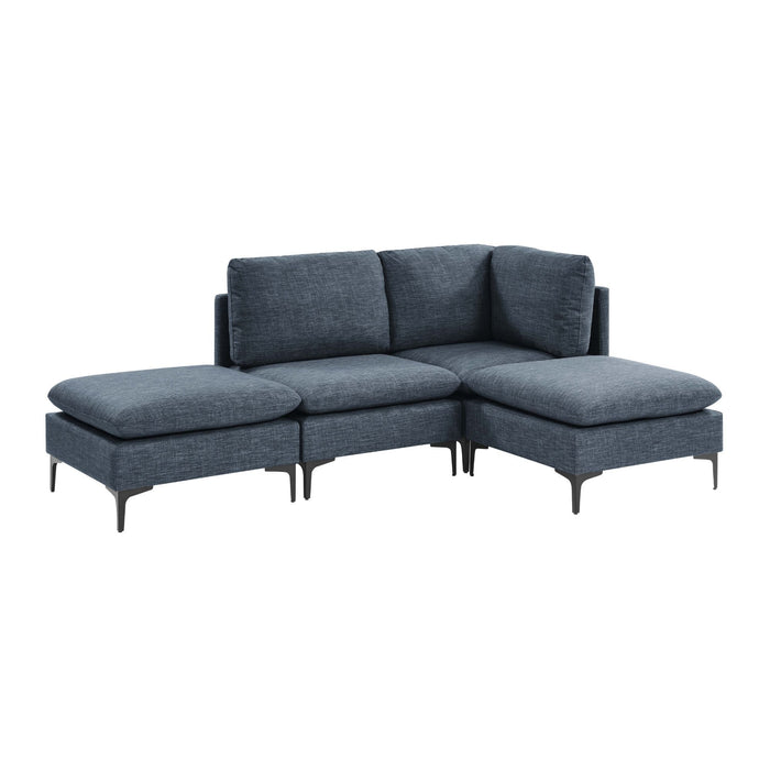 Upholstered Modular Sectional With Tall Legs, Medium Firm Seat Home Essentials
