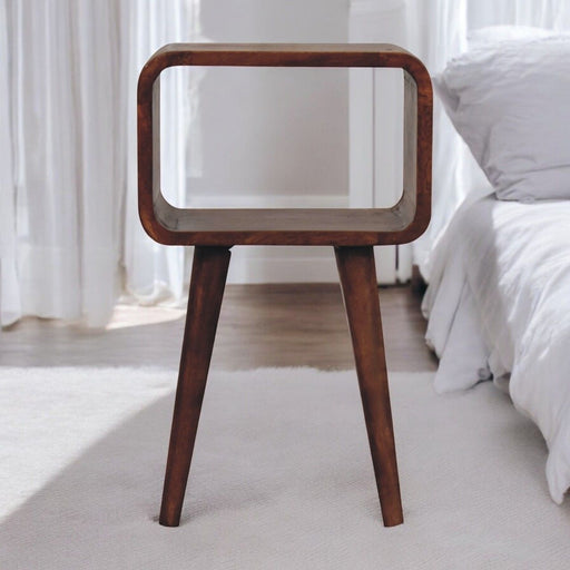 Minimalist Open Curved Nightstand Artisan Furniture