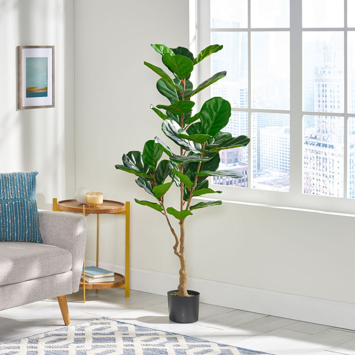 Nh-Bc Furnishings - Artificial Fiddle Leaf Fig Tree - Green