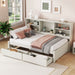 Bed Frame With Side Bookshelves, 2 Drawers, And Built In USB Port Home Essentials