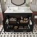Bathroom Vanity Set, Fluted Cabinet, Soft Close Doors & Drawers - Black Home Essentials