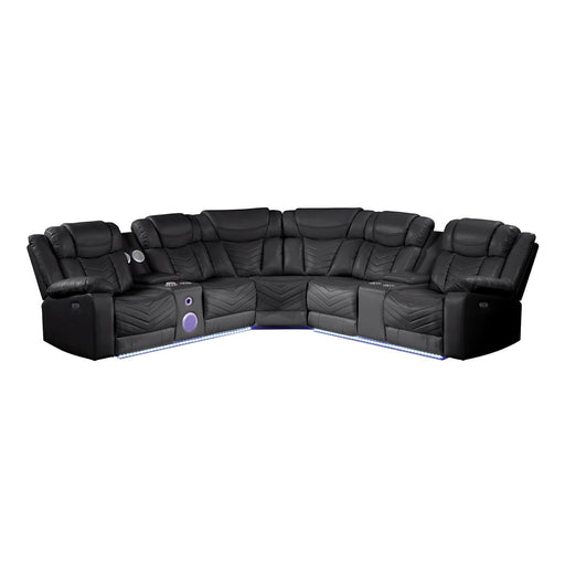 Challenger - Recliner Sectional Sofa, Built In USB, C Ports & Bluetooth Matrix Furniture Group