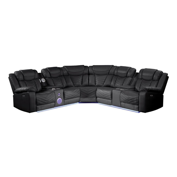 Challenger - Recliner Sectional Sofa, Built In USB, C Ports & Bluetooth Matrix Furniture Group