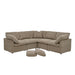 Modular Cloud Sofa With Freely Configurable Corner, L - Shaped Living Room Sofa - Camel Home Essentials