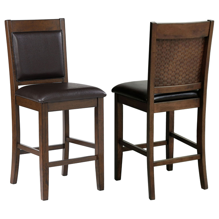 Dewey - Upholstered Counter Chair (Set of 2) - Walnut Furniture Max