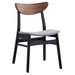 Rebi - Side Chair (Set of 2) - Gray Linen, Walnut & Black ACME