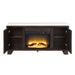 Edwyn - Server With Fireplace - Natural Marble Top & Espresso ACME