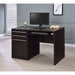 Maxim - 2 Drawer Computer Desk With Lift Top Storage And Power Outlet - Cappuccino Furniture Max