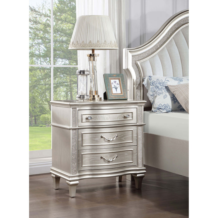 Evangeline - 3 Drawer Nightstand - Oak Furniture Max