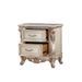 Gorsedd - Nightstand With Marble Top - Marble Top & Golden Ivory ACME