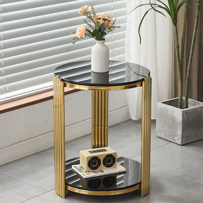 Round Table With Double Layer Storage Home Essentials