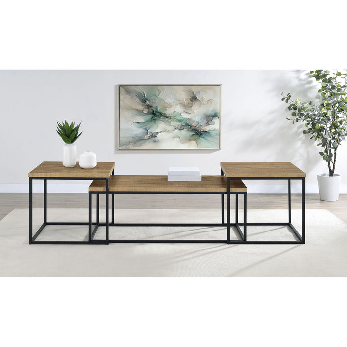 Rosey - 3 Piece Coffee Table Set - Mango Color Furniture Max