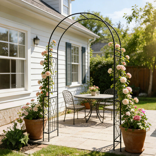 Metal Garden Arch Garden Arbor Trellis Climbing Plants Support Rose Arch Outdoor Arch Daily Nest