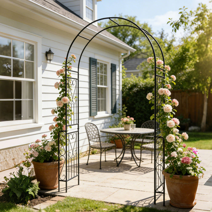 Metal Garden Arch Garden Arbor Trellis Climbing Plants Support Rose Arch Outdoor Arch Daily Nest