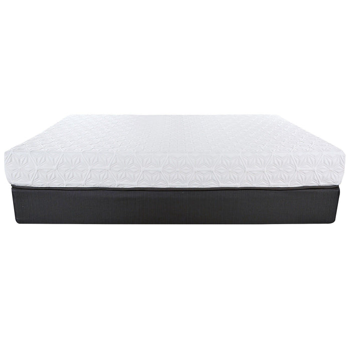 8" Queen Three Layer Gel Infused Memory Foam Smooth Top Mattress - White / Black